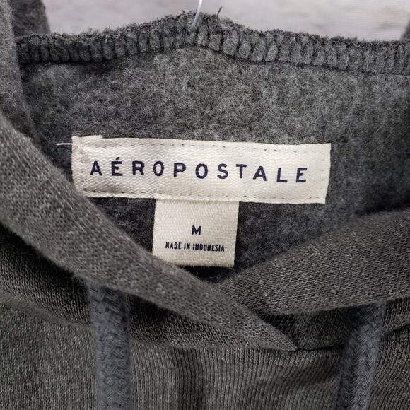 Aeropostale New Eighty Seven Gray Pullover Hoodie Size Medium - Picture 7 of 11